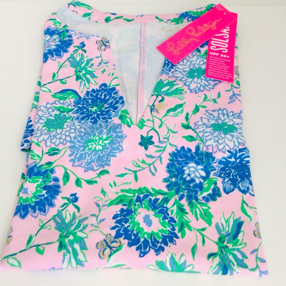 Lilly Pulitzer UPF 50+ Sophiletta Dress Conch Shell Pink Rumor Has It NW…